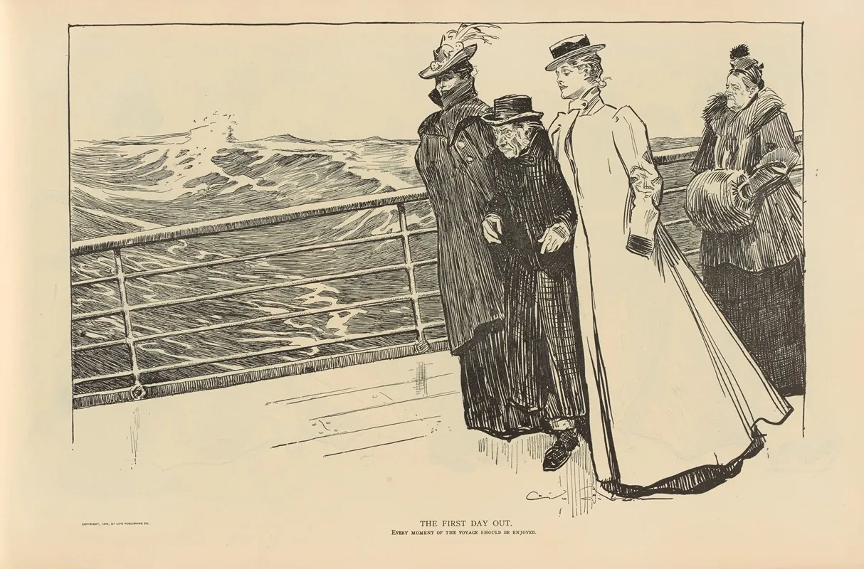The First Day Out Wall Art by Charles Dana Gibson - High-Resolution Digital Print