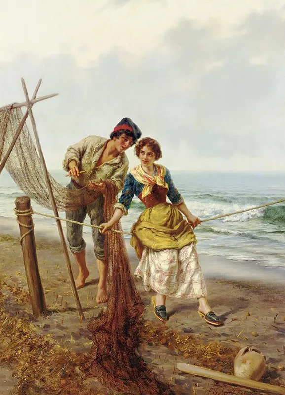 The Fishermans Net Wall Art by Pietro Gabrini - High-Resolution Digital Print