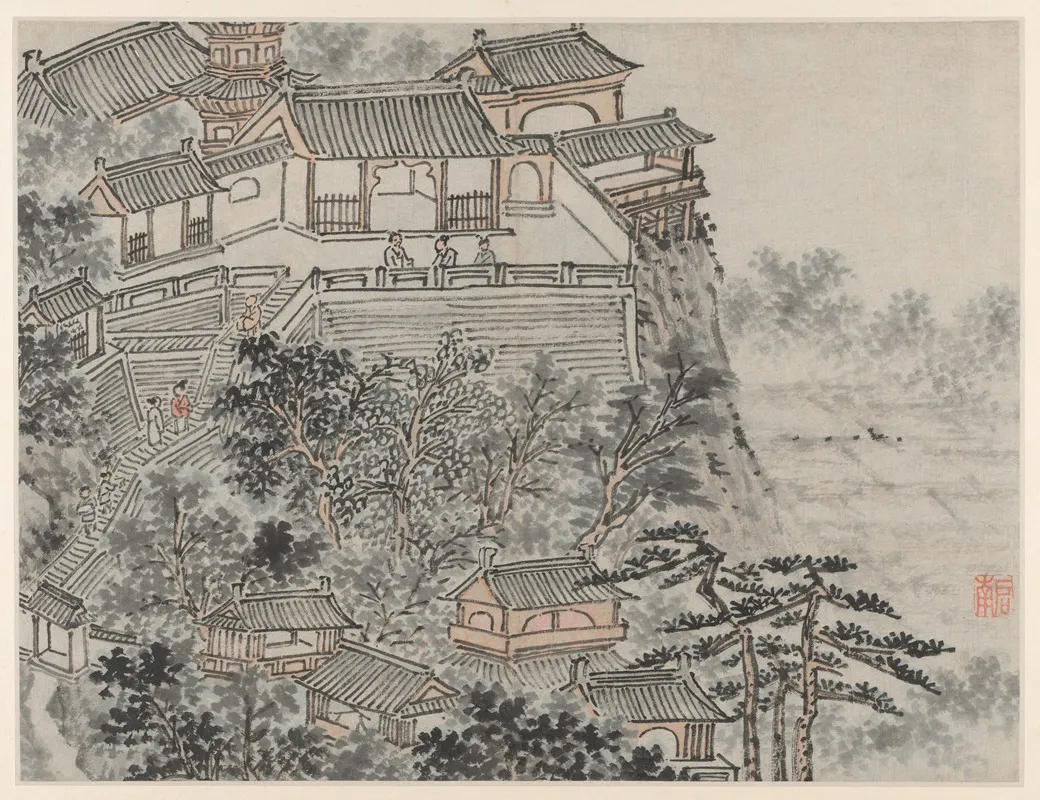The Five Sages Terrace From Twelve Views Of Tiger Hill Suzhou