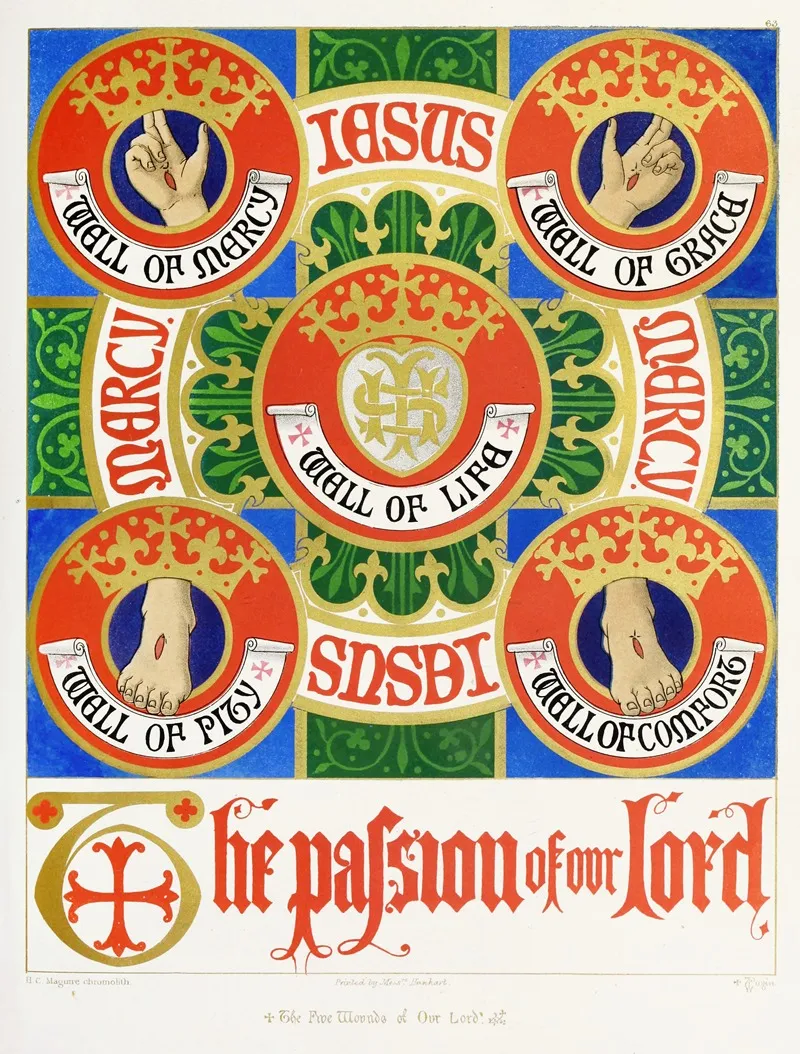 The Five Wounds Of Our Lord Glorified Wall Art by Augustus Pugin - High-Resolution Digital Print