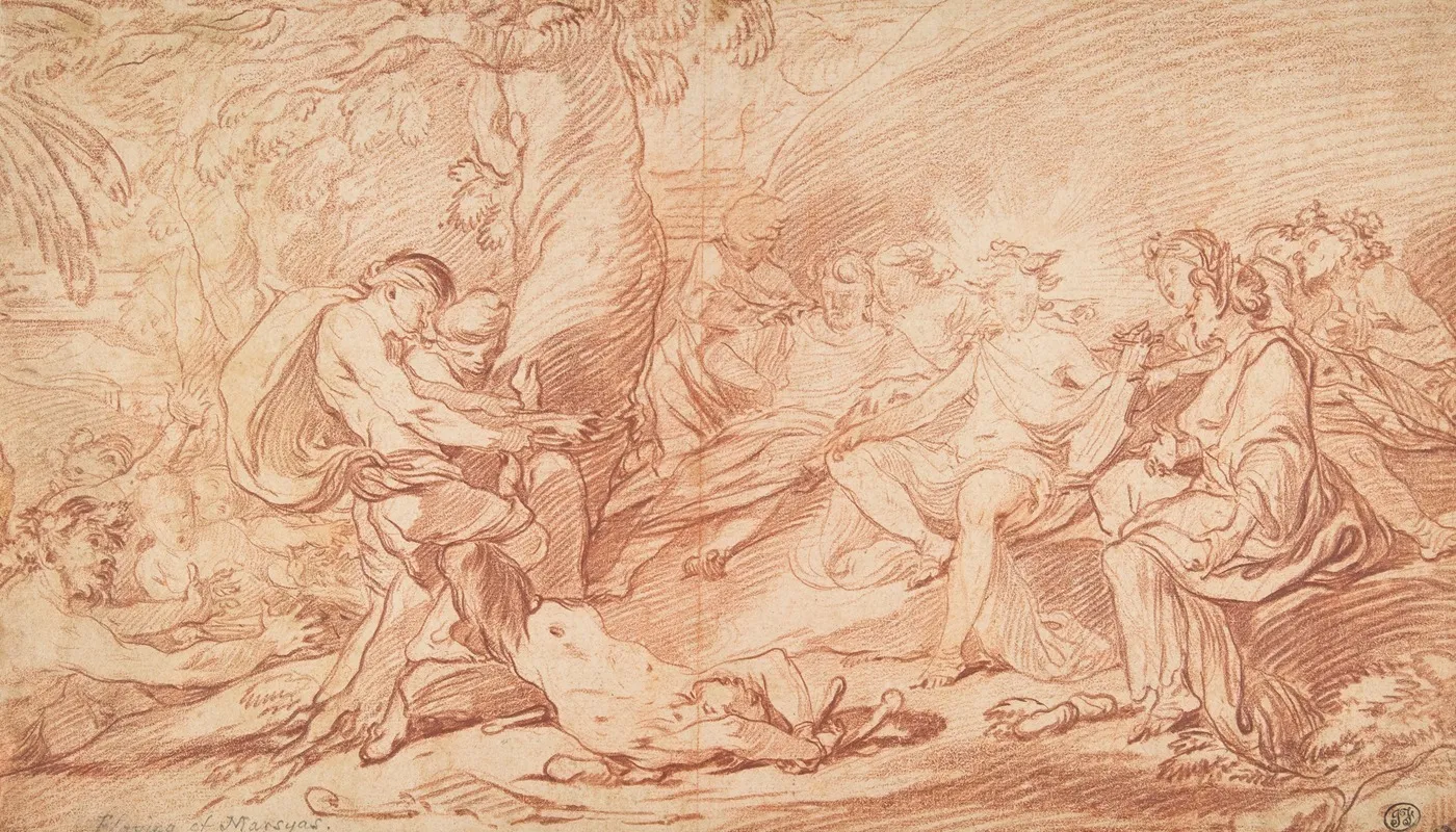 The Flaying Of Marsyas 2 Wall Art by François van Loo - High-Resolution Digital Print