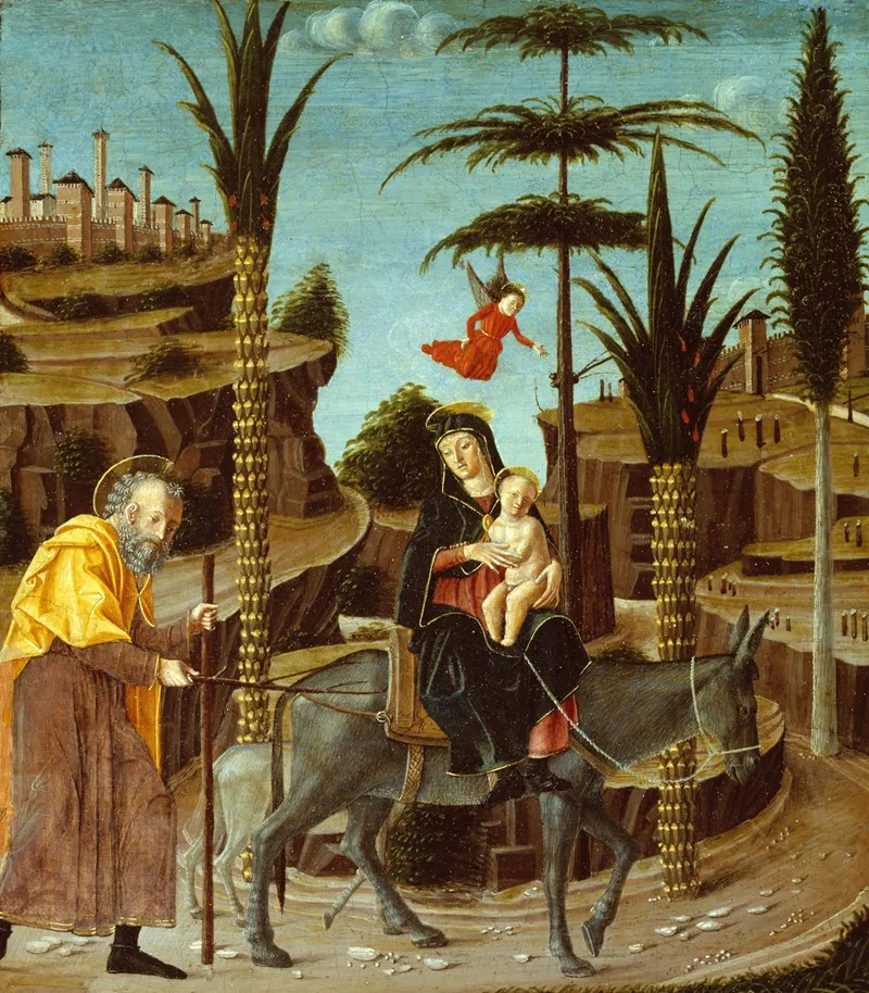 The Flight Into Egypt 25 Wall Art by Bernardino Butinone - High-Resolution Digital Print