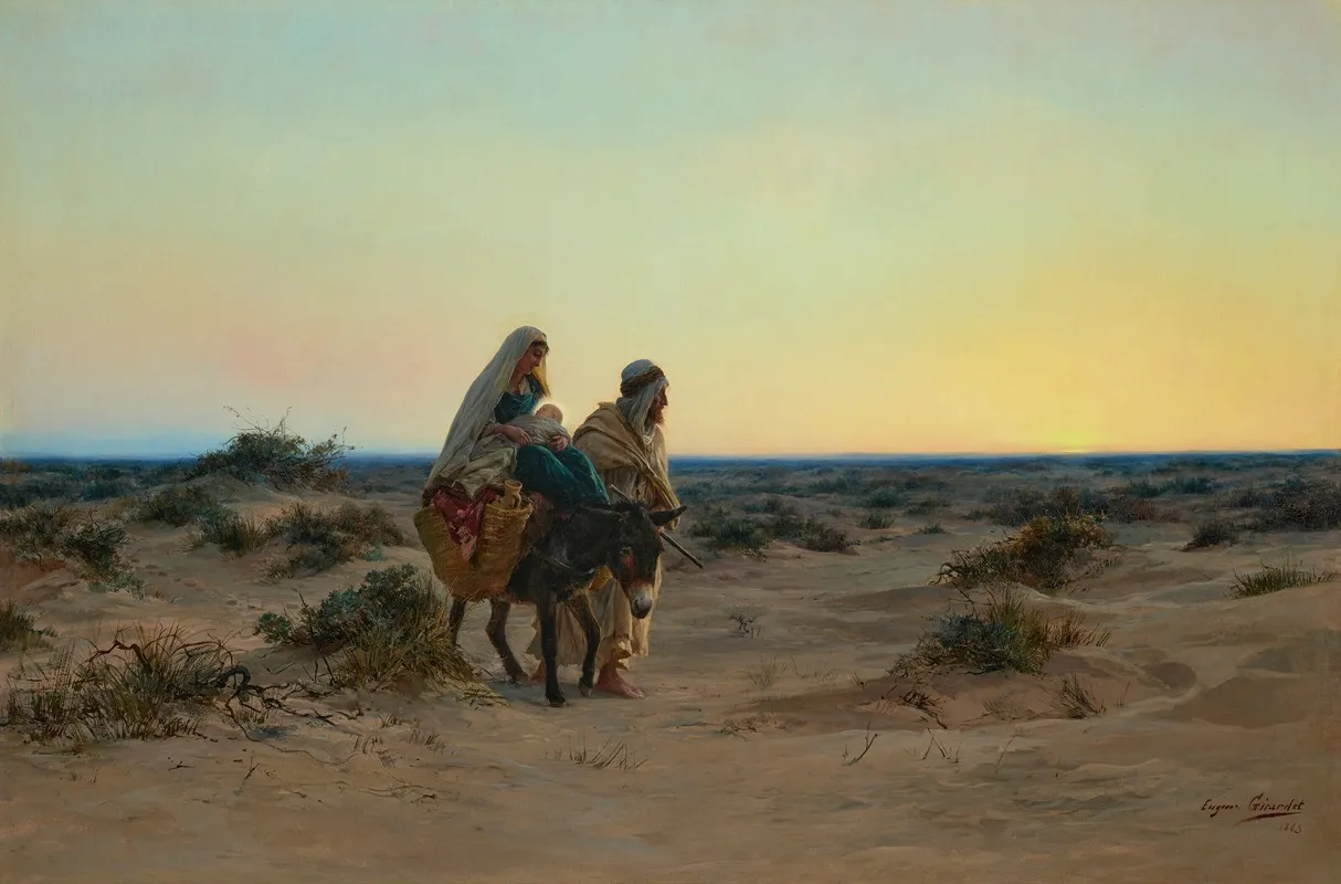 The Flight Into Egypt 47 Wall Art by Eugene Alexis Girardet - High-Resolution Digital Print
