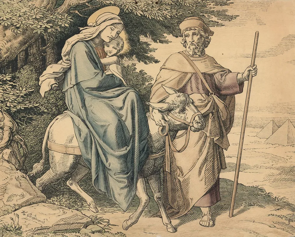 The Flight Into Egypt 53 Wall Art by H. Commans - High-Resolution Digital Print