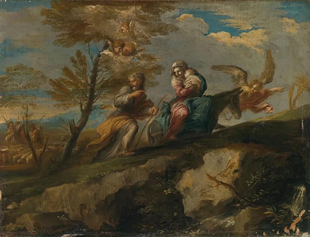 The Flight Into Egypt 6 Wall Art by Giovanni Battista Ranieri Del Pace - High-Resolution Digital Print