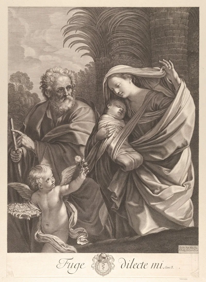 The Flight Into Egypt After Reni Wall Art by Francois de Poilly - High-Resolution Digital Print