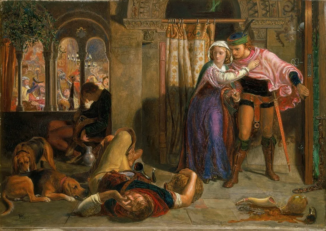 The Flight Of Madeline And Porphyro During The Drunkenness Attending The Revelry The Eve Of St Agnes