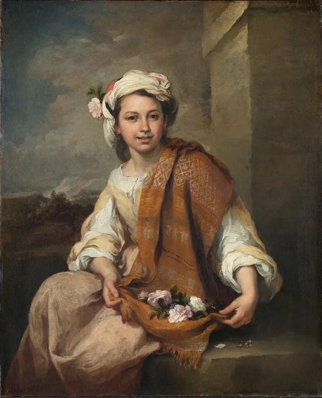 The Flower Girl 4 Wall Art by Bartolomé Estebán Murillo - High-Resolution Digital Print