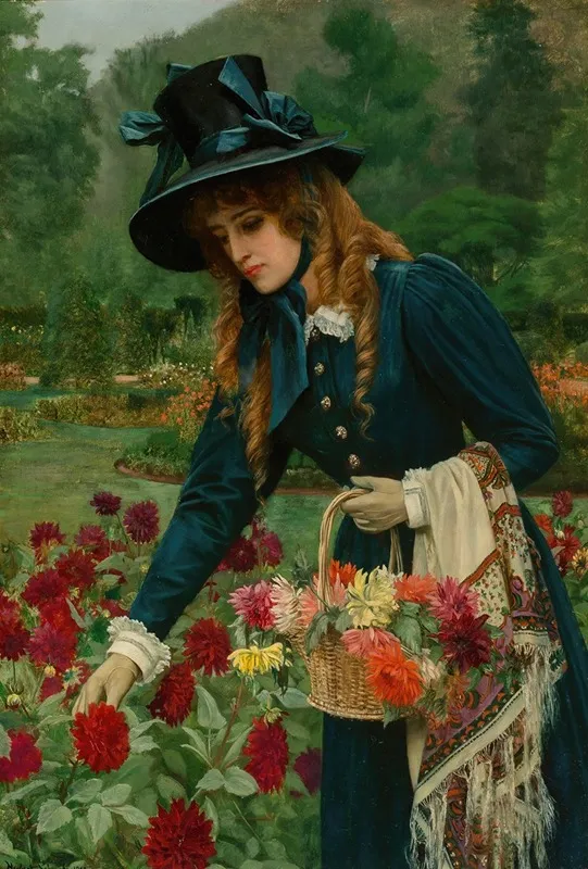 The Flower Girl 5 Wall Art by Herbert Gustave Schmalz - High-Resolution Digital Print