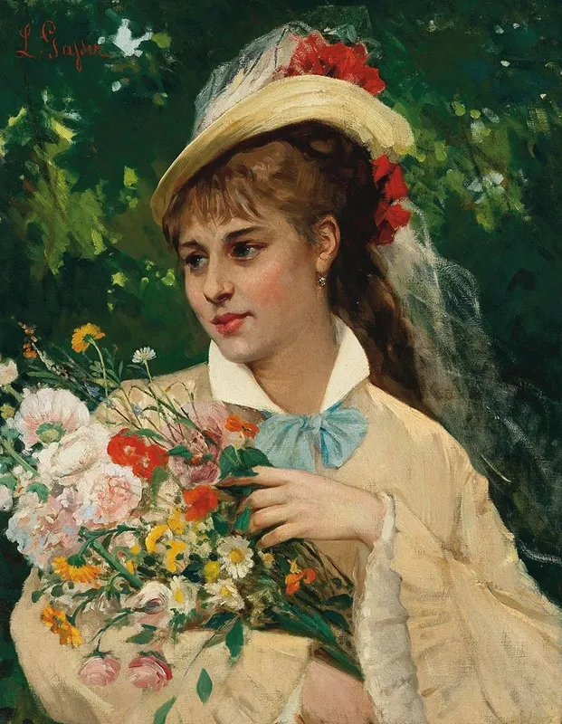 The Flower Girl 8 Wall Art by Leonardo Gasser - High-Resolution Digital Print