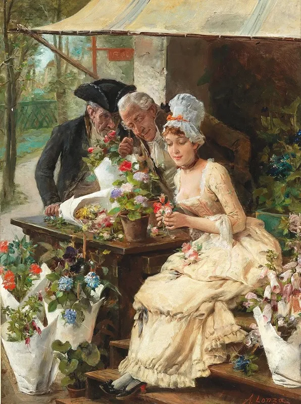 The Flower Seller 2 Wall Art by Antonio Lonza - High-Resolution Digital Print