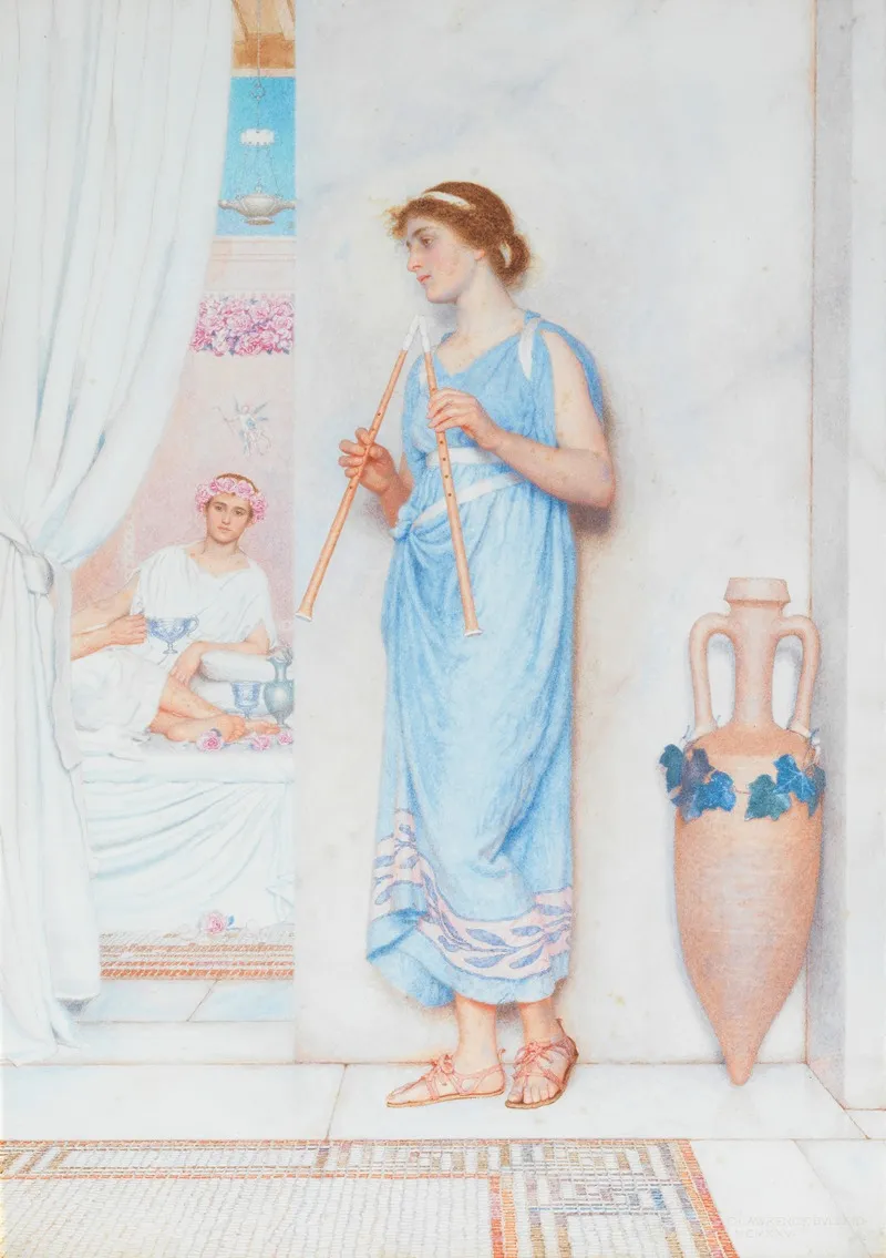 The Flute Player 4 Wall Art by George Lawrence Bulleid - High-Resolution Digital Print