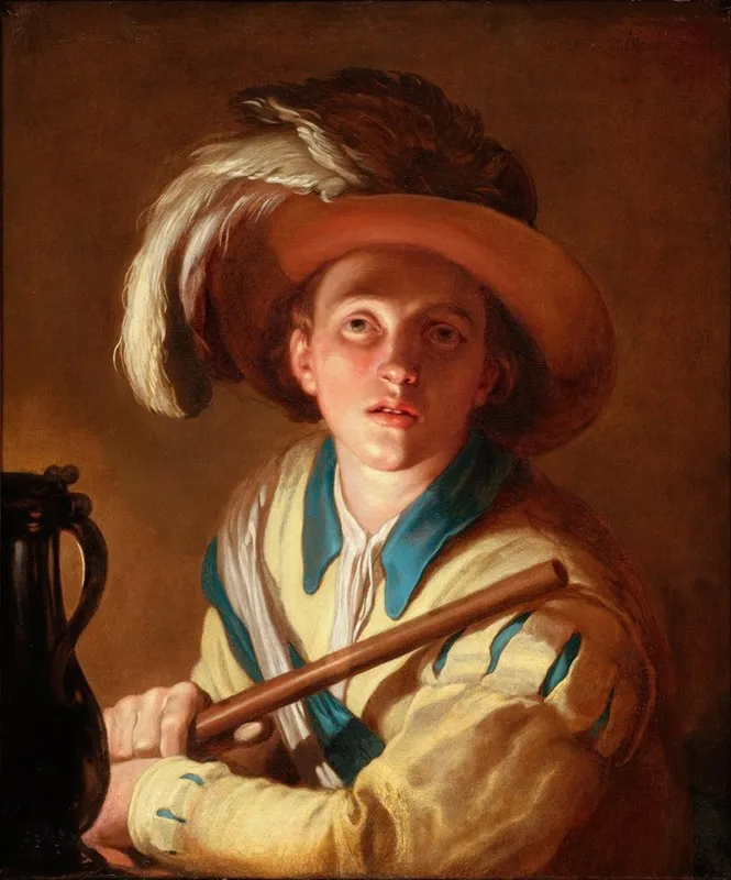 The Flute Player Wall Art by Abraham Bloemaert - High-Resolution Digital Print