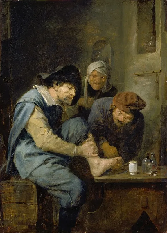 The Foot Operation Wall Art by Adriaen Brouwer - High-Resolution Digital Print