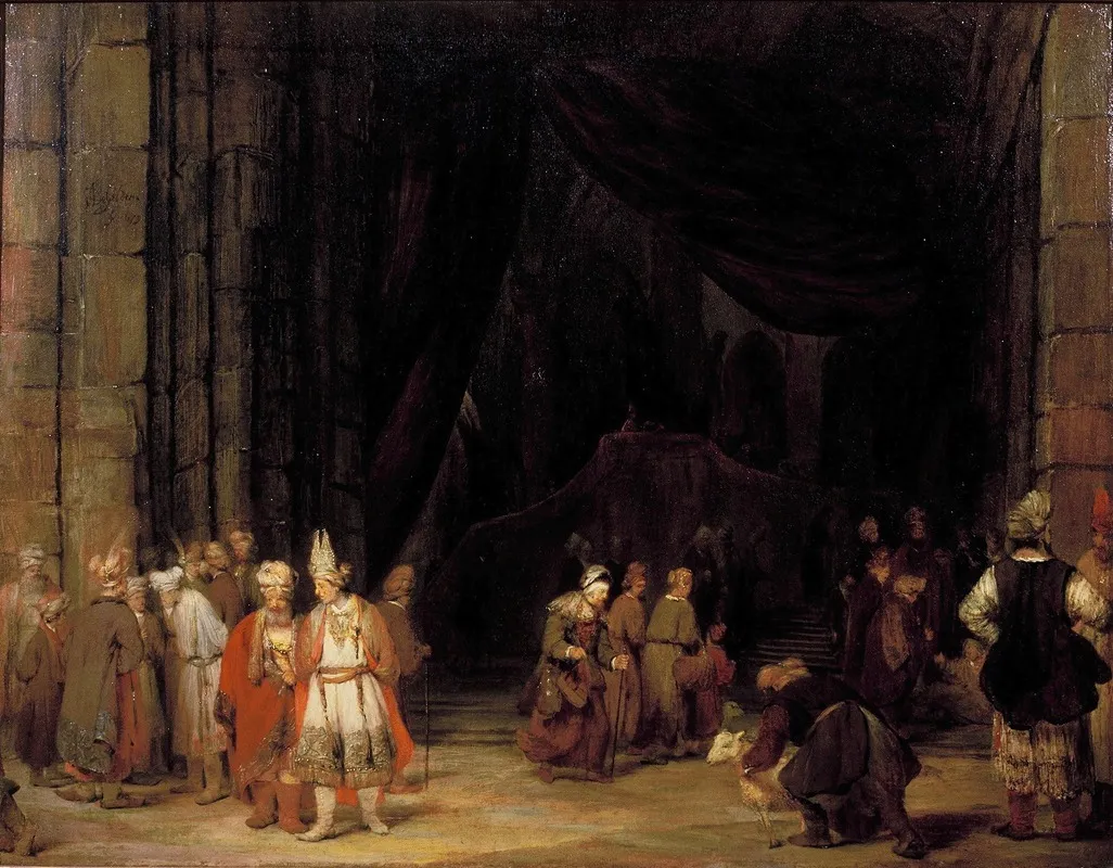 The Forecourt Of A Temple Wall Art by Aert de Gelder - High-Resolution Digital Print