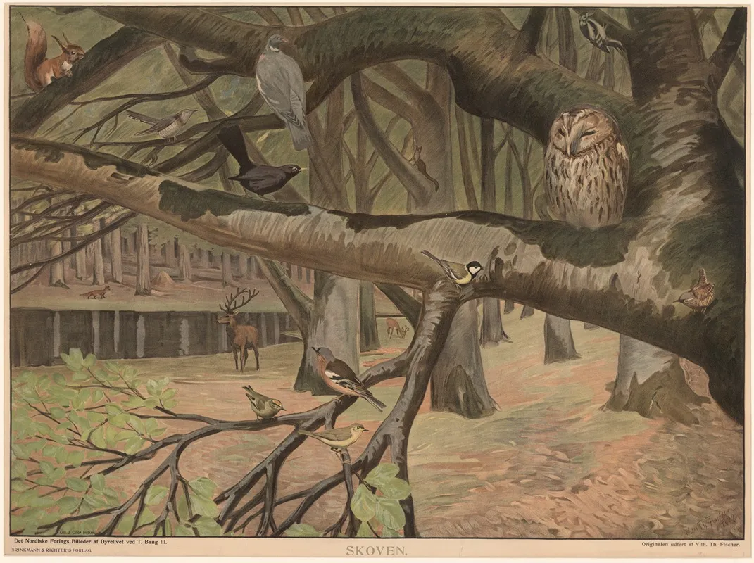The Forest 7 Wall Art by Vilhelm Theodor Fischer - High-Resolution Digital Print