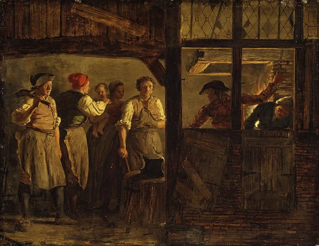 The Forge Wall Art by Léonard Defrance - High-Resolution Digital Print