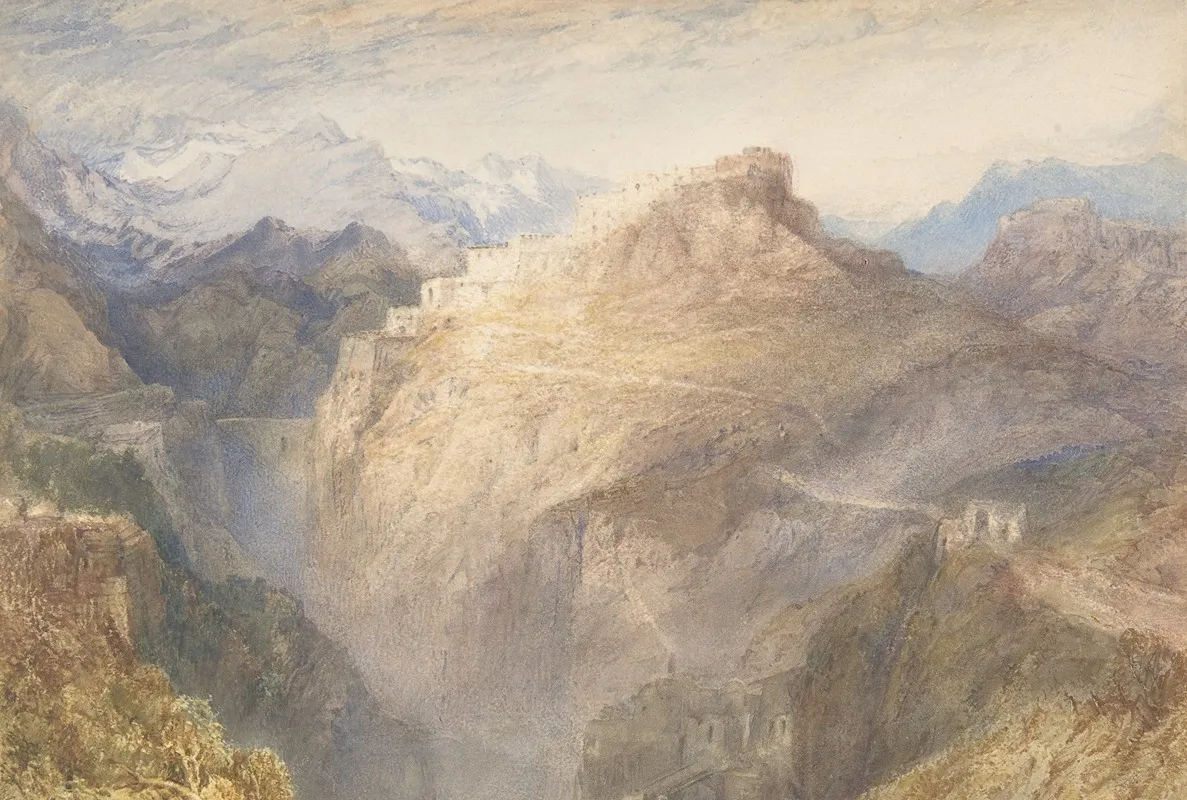 The Fort Of Lesseillon Val De La Maurienne France Wall Art by Joseph Mallord William Turner - High-Resolution Digital Print