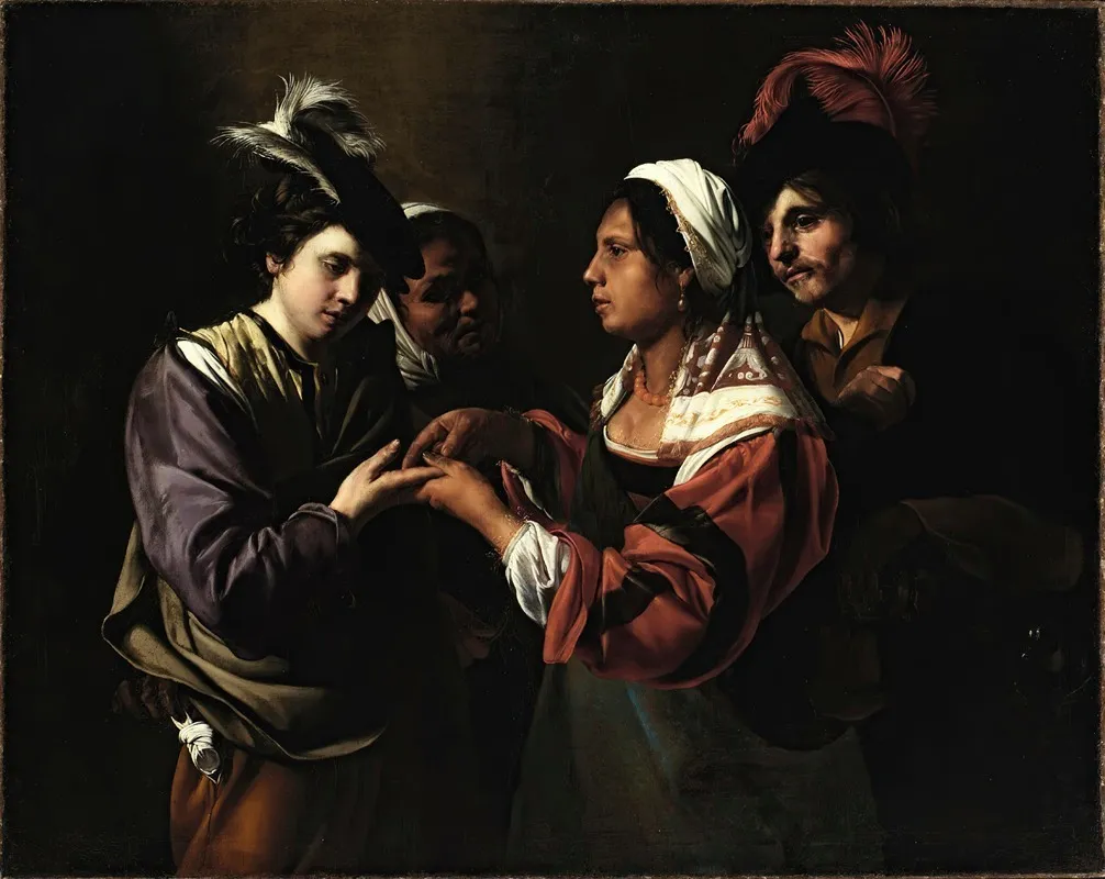The Fortune Teller 12 Wall Art by Bartolomeo Manfredi - High-Resolution Digital Print