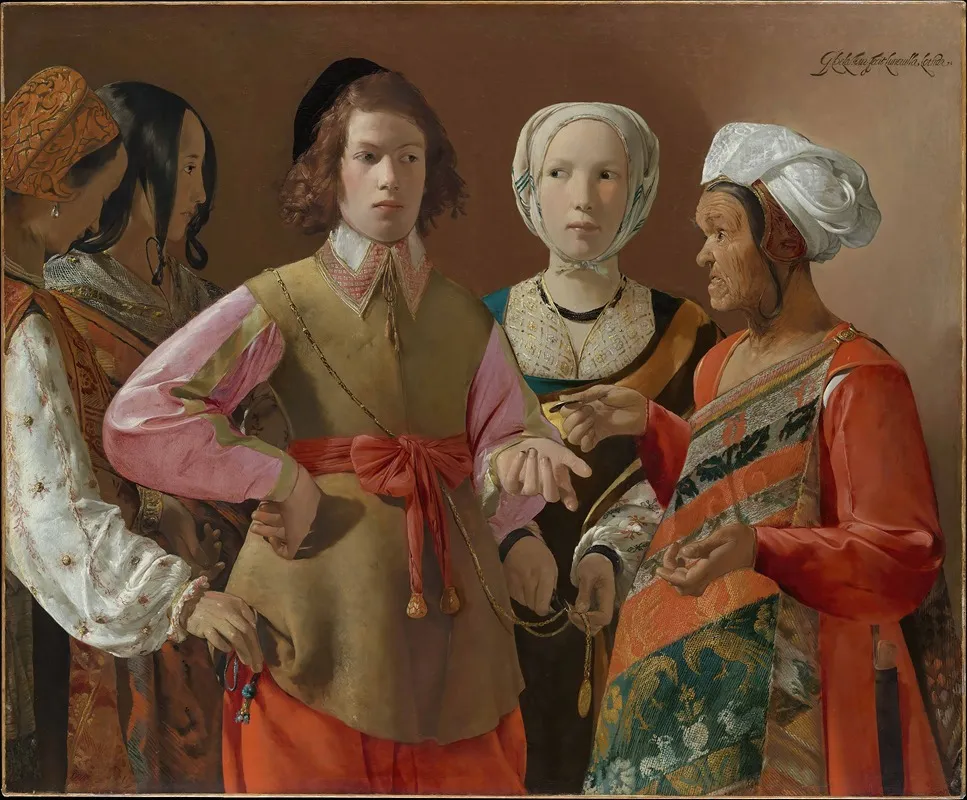 The Fortune Teller 2 Wall Art by Georges de La Tour - High-Resolution Digital Print