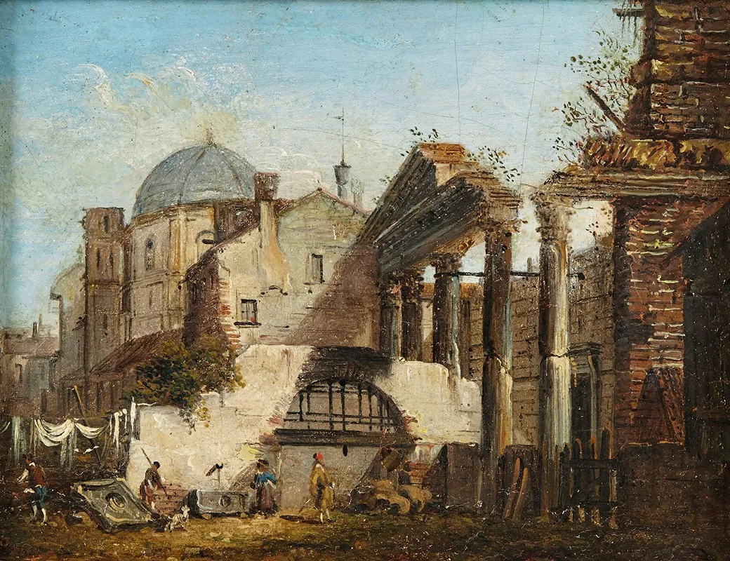 The Forum Romanum Wall Art by Giovanni Migliara - High-Resolution Digital Print