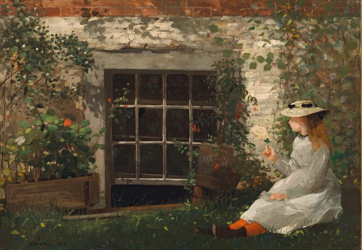 The Four Leaf Clover Wall Art by Winslow Homer - High-Resolution Digital Print