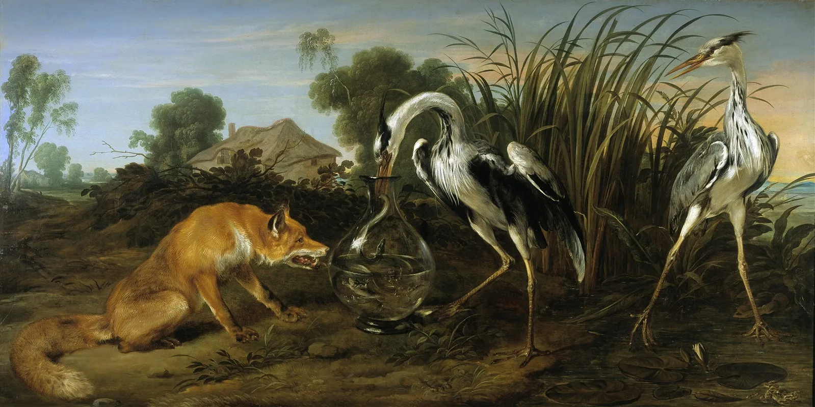 The Fox Visiting The Heron
