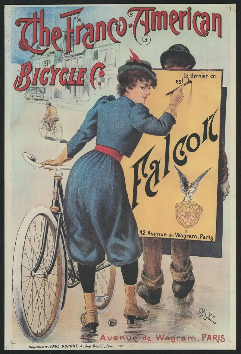The Franco American Bicycle C Le Dernier Crie Est Falcon Wall Art by Imp. Paul Dupont - High-Resolution Digital Print