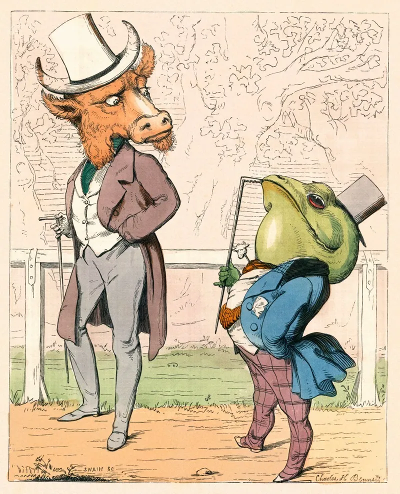 The Frog And The Ox Wall Art by Charles Henry Bennett - High-Resolution Digital Print