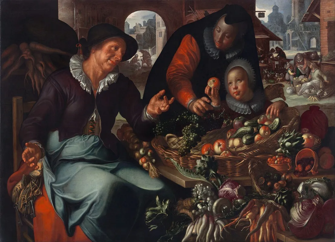 The Fruit And Vegetable Seller Wall Art by Joachim Wtewael - High-Resolution Digital Print
