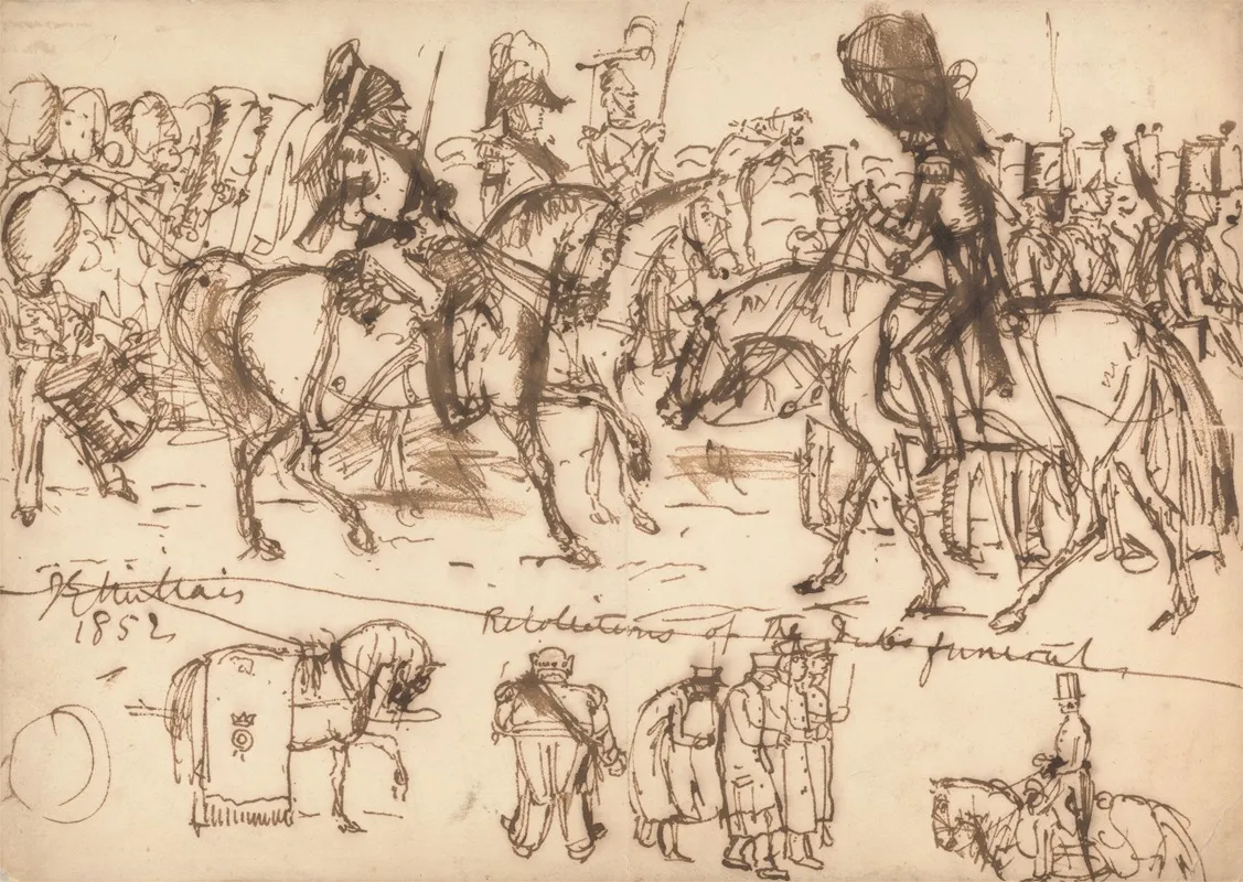 The Funeral Of The Duke Of Wellington 2 Wall Art by Sir John Everett Millais - High-Resolution Digital Print