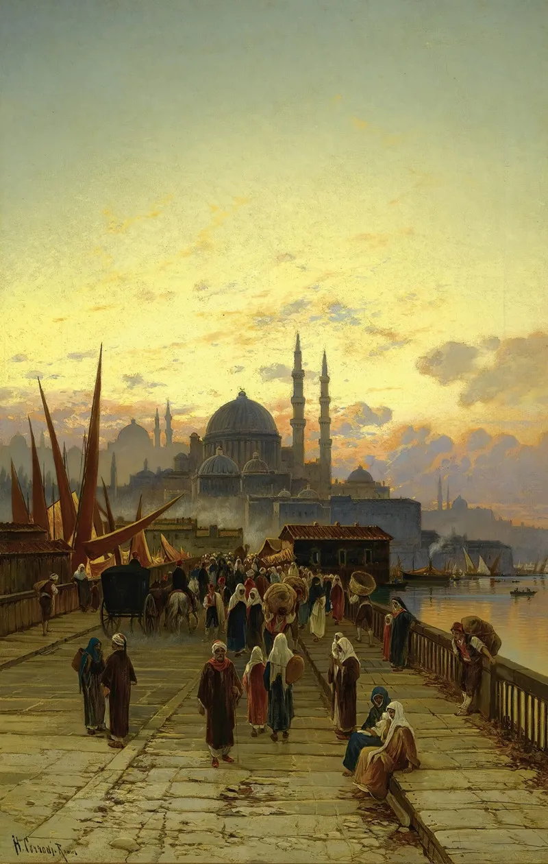 The Galata Bridge Constantinople