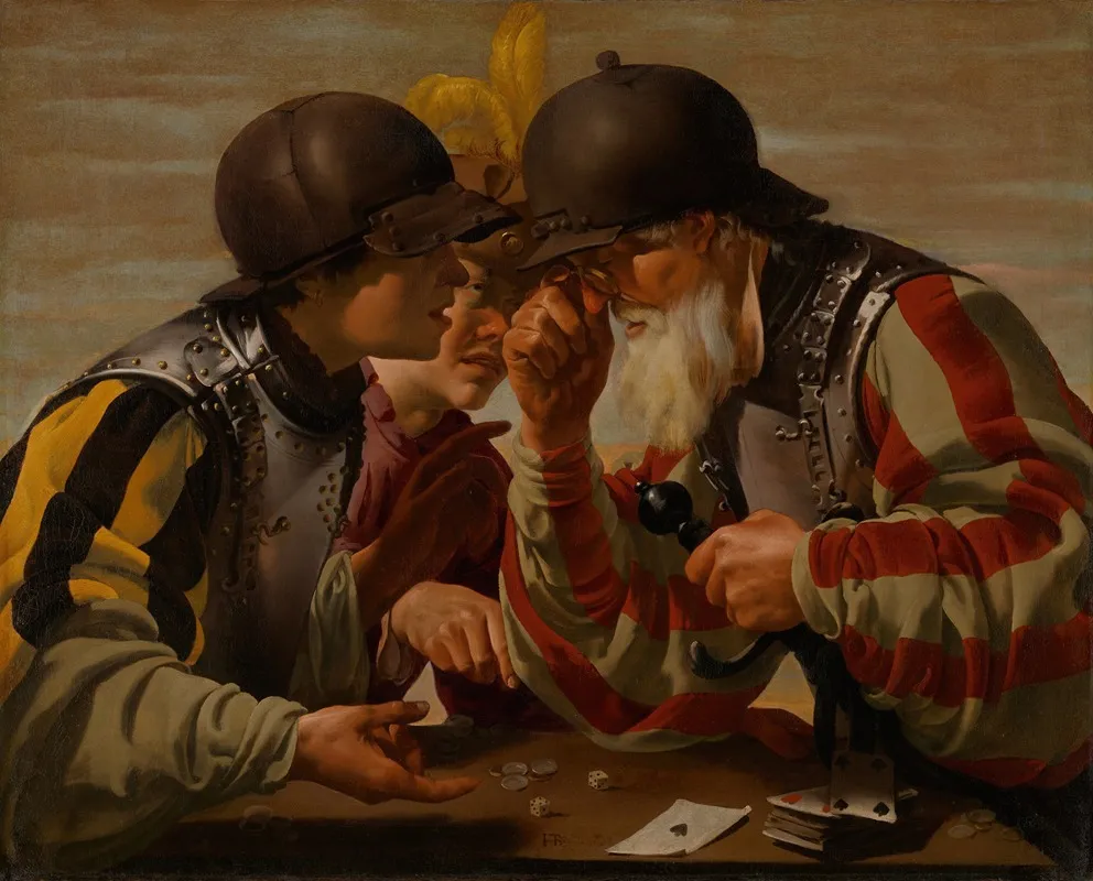 The Gamblers Wall Art by Hendrick Ter Brugghen - High-Resolution Digital Print
