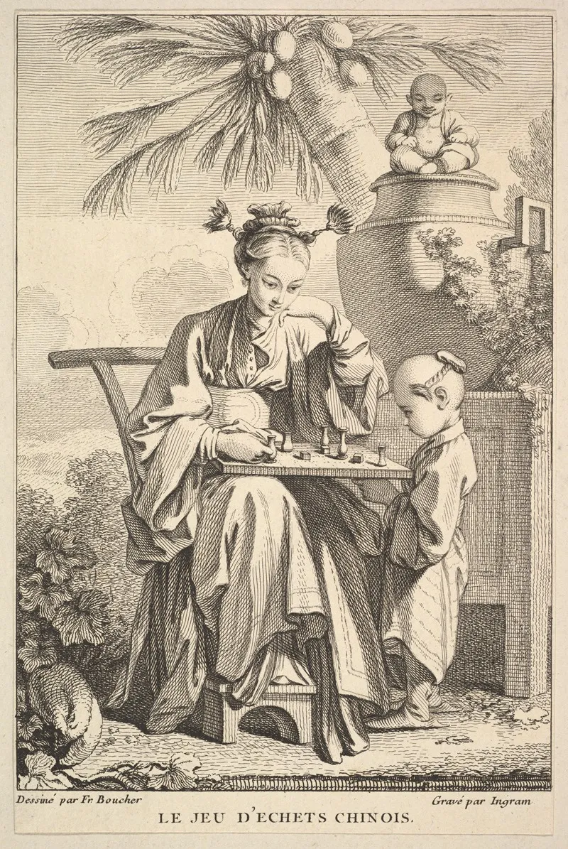 The Game Of Chinese Chess After Francois Boucher