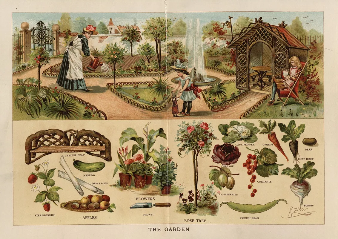 The Garden 6 Wall Art by Frederick Warne &amp; Co - High-Resolution Digital Print