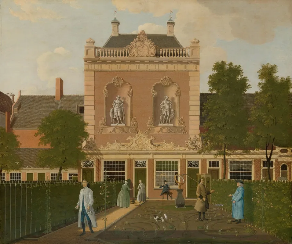 The Garden And Coach House Of 524 Keizersgracht In Amsterdam Wall Art by Hendrik Keun - High-Resolution Digital Print