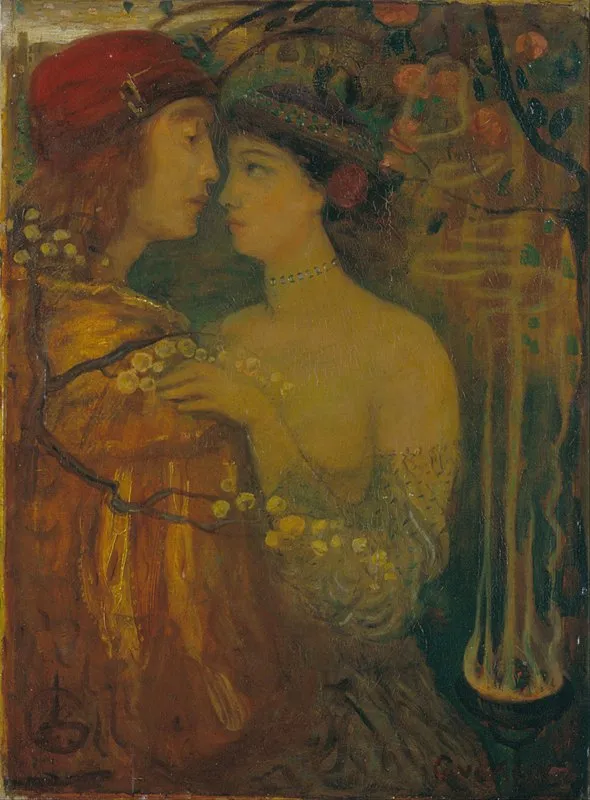 The Garden Of The Magician Wall Art by Lajos Gulácsy - High-Resolution Digital Print