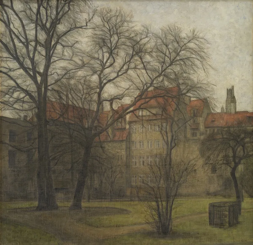 The Garden Of The Princes Palace Copenhagen Wall Art by Svend Hammershøi - High-Resolution Digital Print