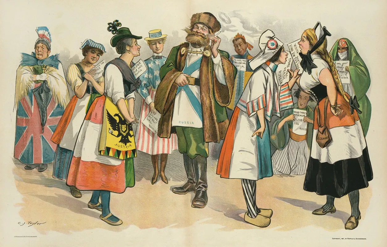 The Gay Lothario Of Europe Wall Art by Charles Jay Taylor - High-Resolution Digital Print