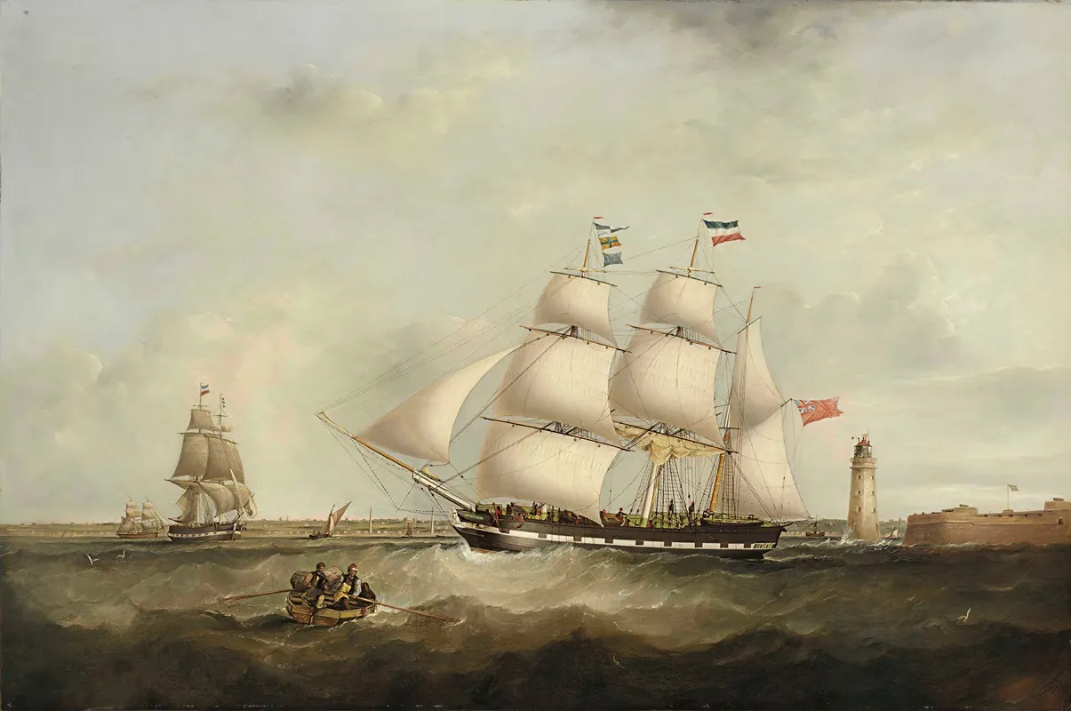 The Gazelle Entering The Mersey Wall Art by Samuel Walters - High-Resolution Digital Print
