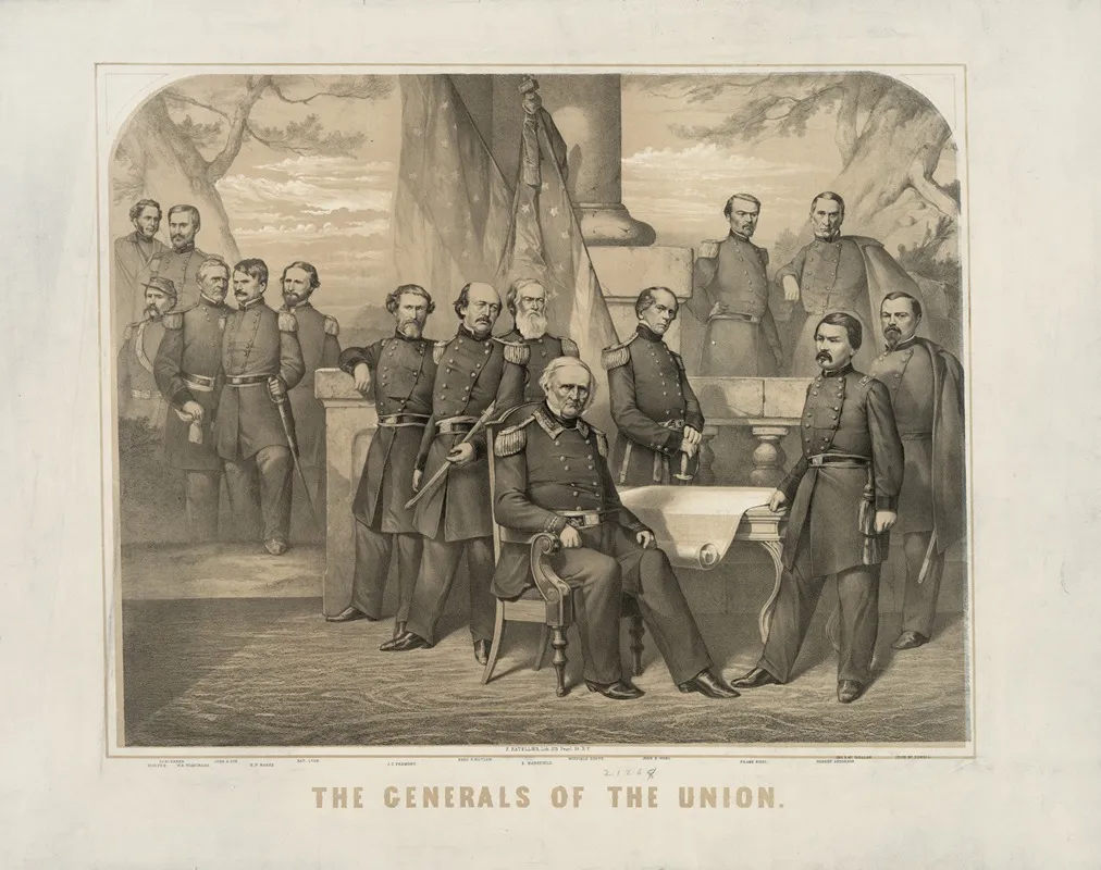 The Generals Of The Union Wall Art by F. Ratellier & Co. - High-Resolution Digital Print