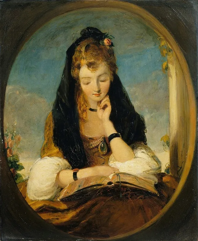 The Gentle Student Wall Art by Gilbert Stuart Newton - High-Resolution Digital Print