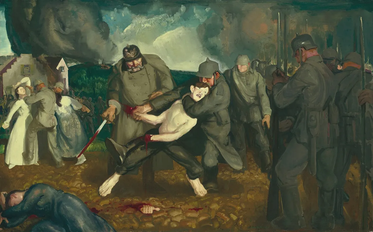 The Germans Arrive Wall Art by George Wesley Bellows - High-Resolution Digital Print
