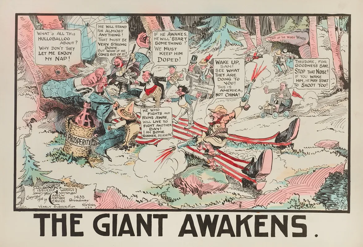 The Giant Awakens Wall Art by Carey Cartoon Service - High-Resolution Digital Print