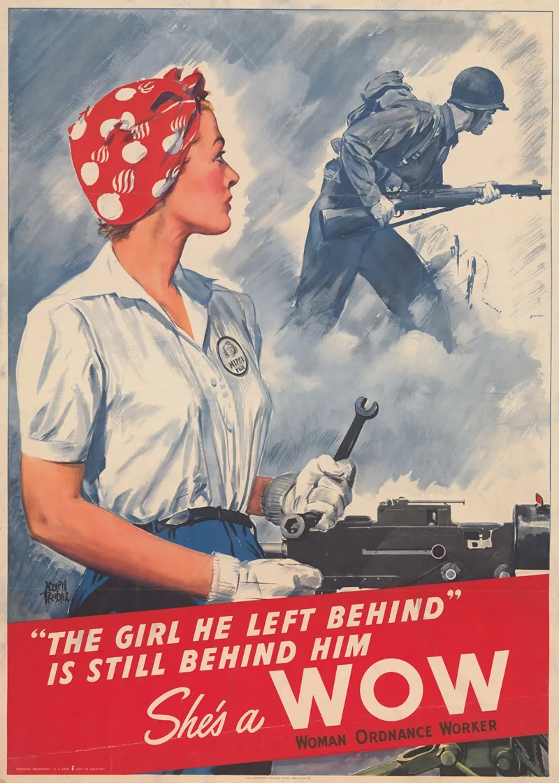 The Girl He Left Behind Is Still Behind Him Shes A Wow Wall Art by Adolph Treidler - High-Resolution Digital Print