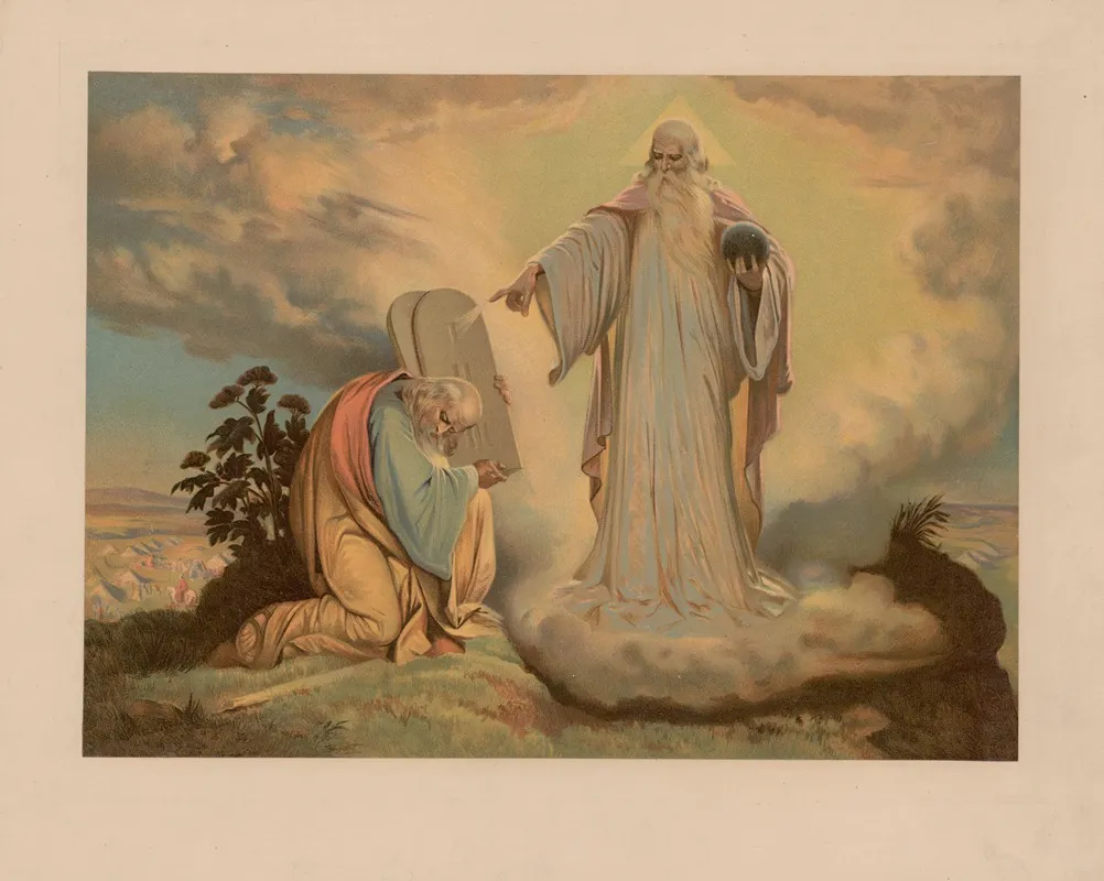 The Giving Of The Law At Sinai 2 Wall Art by Ernst Pessler - High-Resolution Digital Print