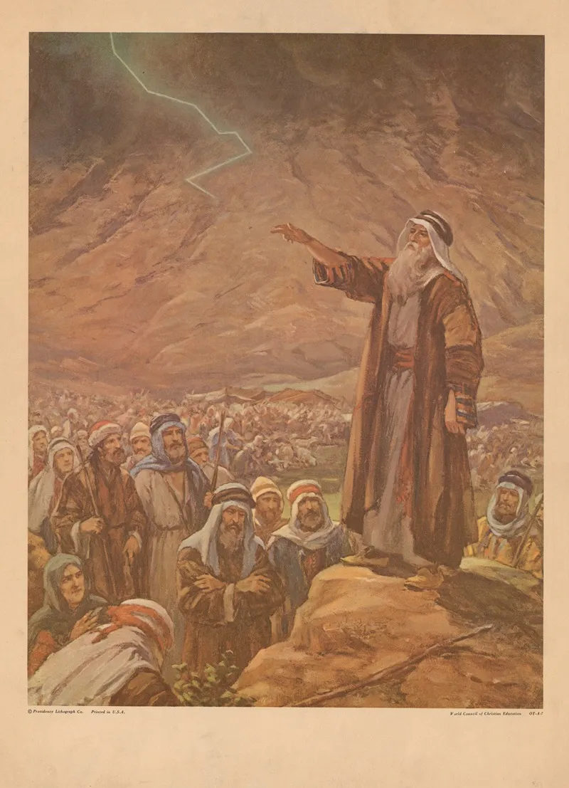 The Giving Of The Law At Sinai 4 Wall Art by Gebhard Fugel - High-Resolution Digital Print