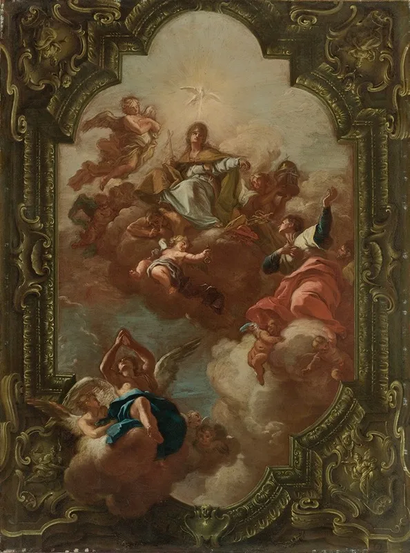 The Glorification Of The Roman Church Wall Art by Nicola Maria Rossi - High-Resolution Digital Print