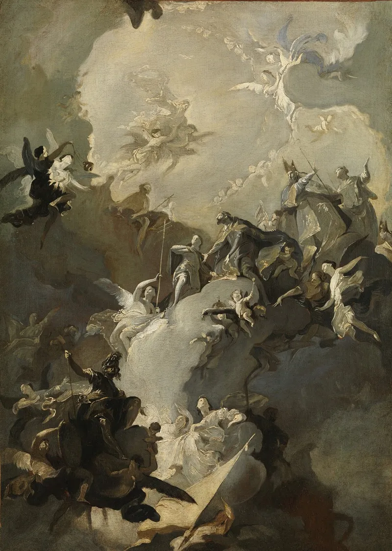 The Glorification Of The Royal Hungarian Saints 2 Wall Art by Franz Anton Maulbertsch - High-Resolution Digital Print