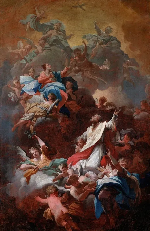 The Glory Of Saint Philippe Neri Wall Art by Giovanni Camillo Sagrestani - High-Resolution Digital Print